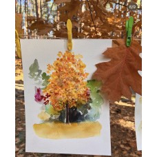 “Breath of Autumn. October” – Original Watercolor Autumn Landscape | Marina Stognieva